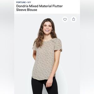 Banana Republic Beige Polka Dot Women's Blouse